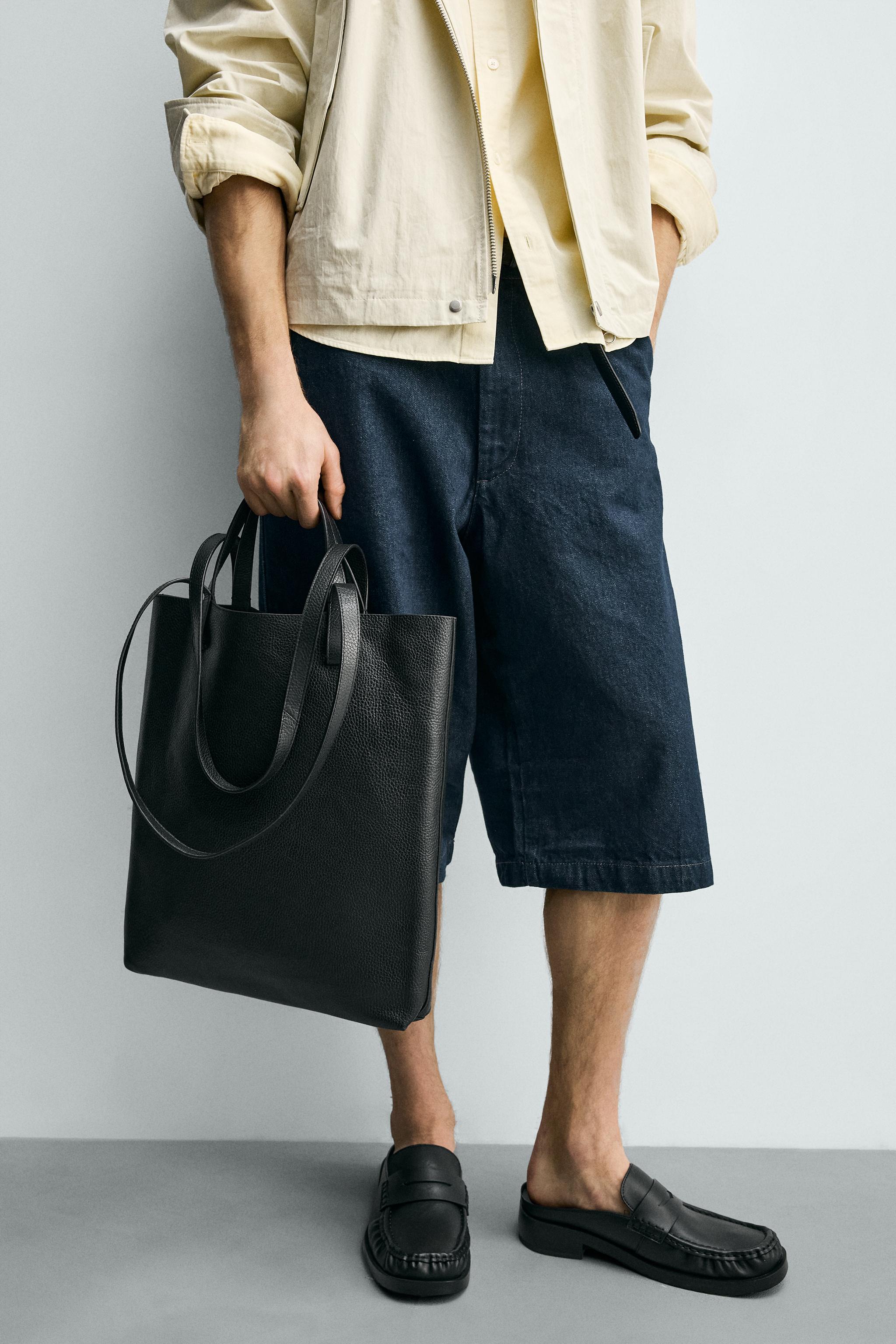 LEATHER SHOPPER BAG